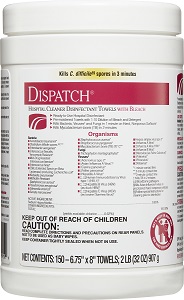 Clorox Dispatch Hospital Cleaner & Disinfectant with Bleach Towels - 69150