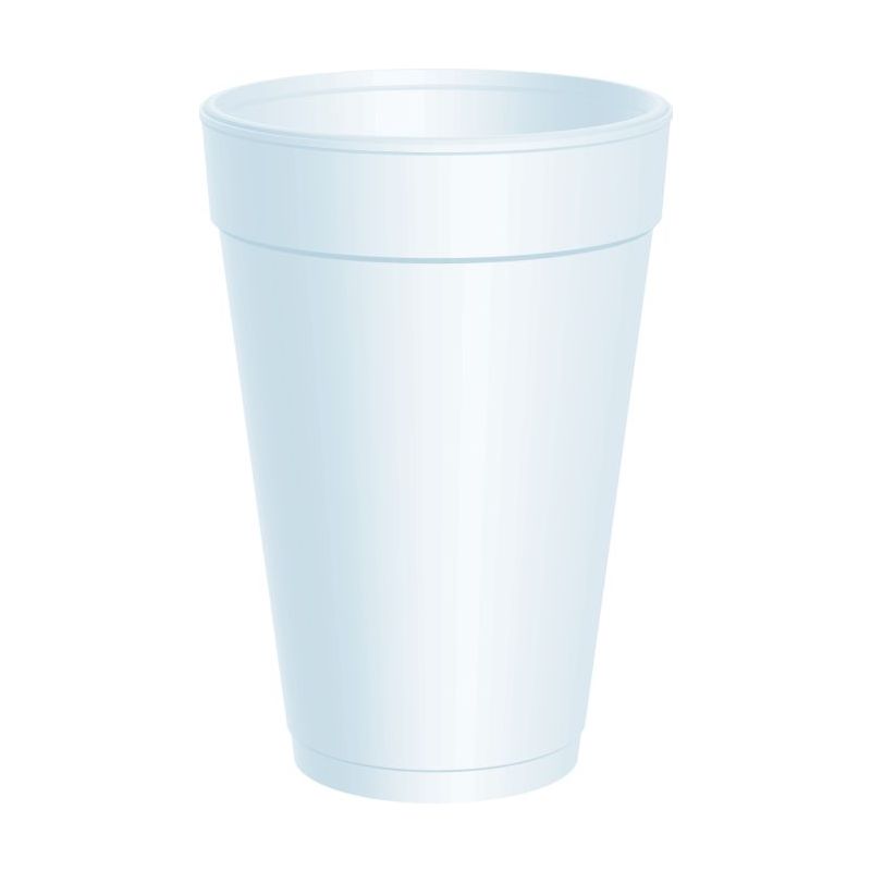 Dart Graduated Foam Cup, White, 16 oz - 16J16GRAD