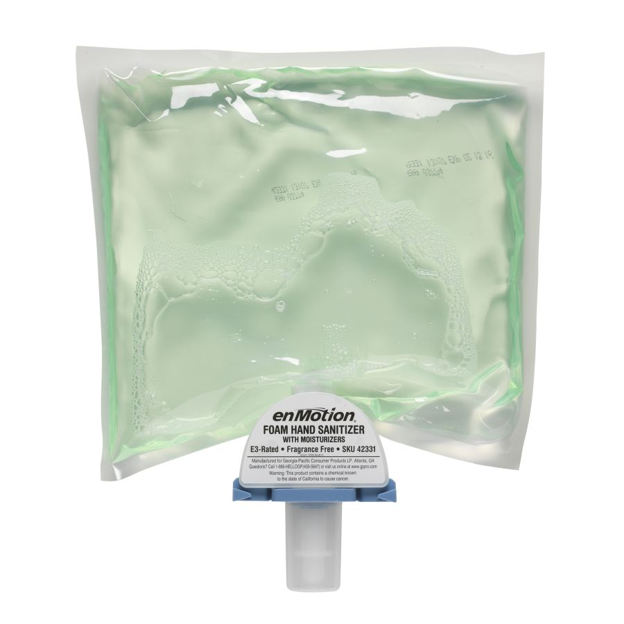 Georgia Pacific enMotion E3 Foam Hand Sanitizer 1000mL Bag Green