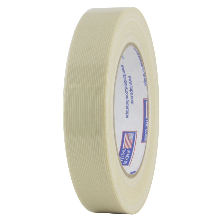 Intertape RG300 Utility Grade Filament Strapping Tape 1 in x 60 yds. White 
