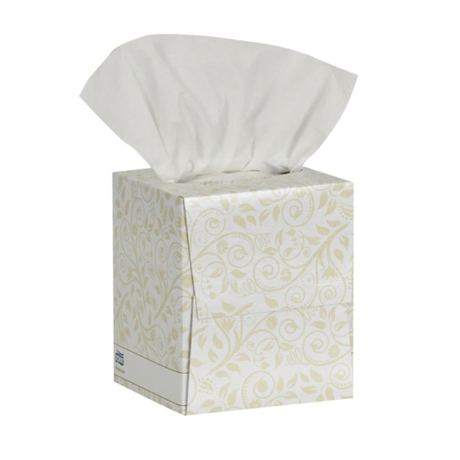 Tork Premium Facial Tissue, Cube Box, 2Ply, White, 8x8" 6910100
